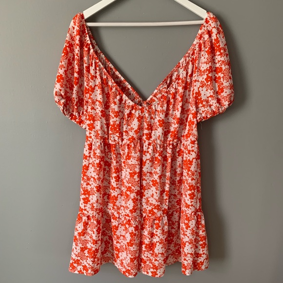 ASOS Design Dress - Red/Orange (Size 14) - Picture 2 of 3